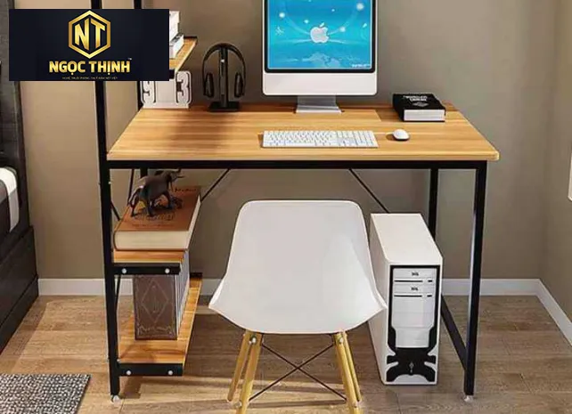 Xưởng Nội Thất Ngọc Thịnh - Bàn làm việc văn phòng chân sắt mặt gỗ công nghiệp giá rẻ